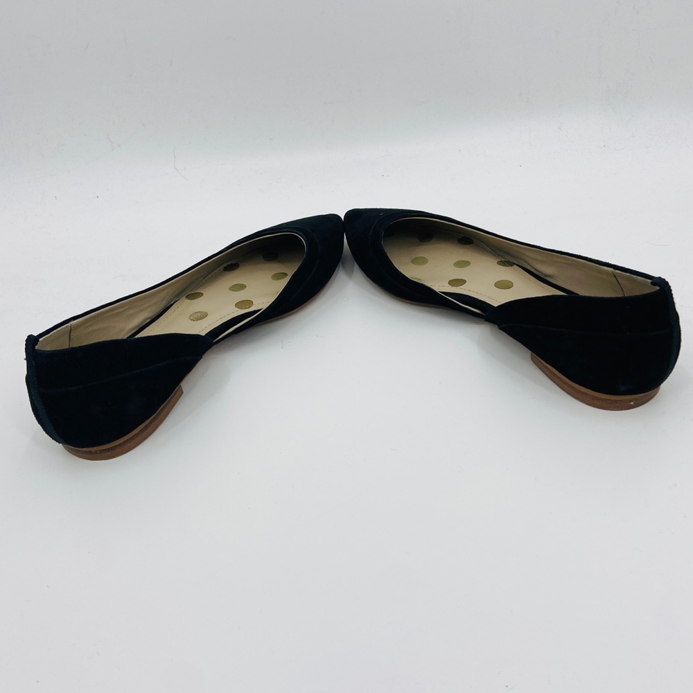 BODEN Black Velvet Velour Pointed D'Orsay Flat Shoes Size 39 - Picture 6 of 9